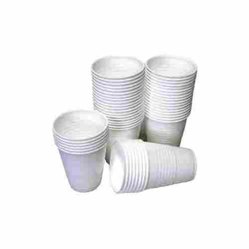 White Color Plain Thermocol Disposable Paper Cups 110 Ml Size Use For Parties