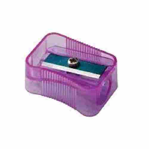 Light Weight Rectangular Easy To Use Plastic Purple Pencil Sharpener