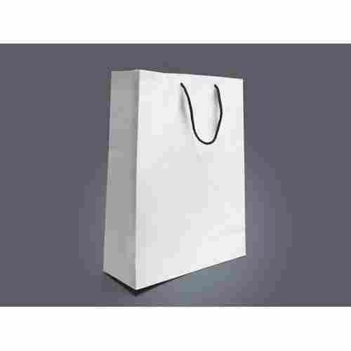 Comfortable And Sleek Design Plain White Capacity 7 Kg Handmade Degradable Paper Shopping Carry Bags