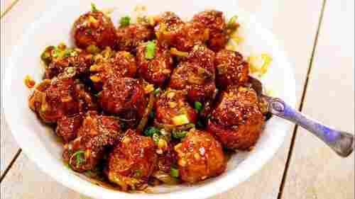 Spicy And Tasty Delicious Rich Masala Soft Veggie Balls Manchurian Masala