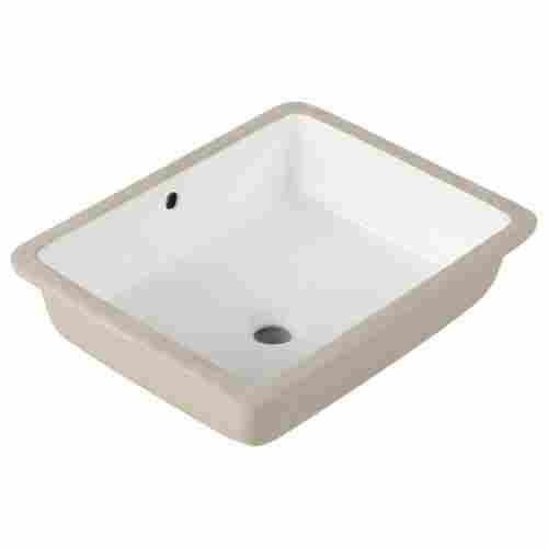 White Coloued Square Shaped Marble Basin Liber