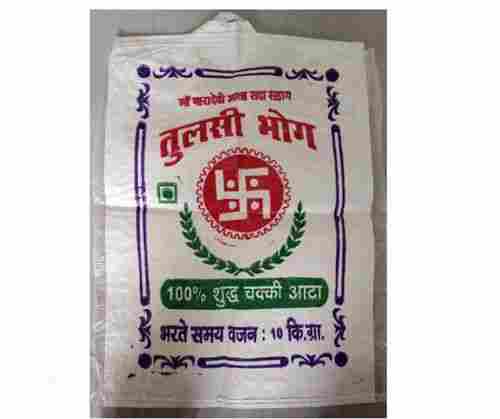 White Printed Sack Bag For Flour With 10 Kg Packaging Volume Pp Packaging Bag 