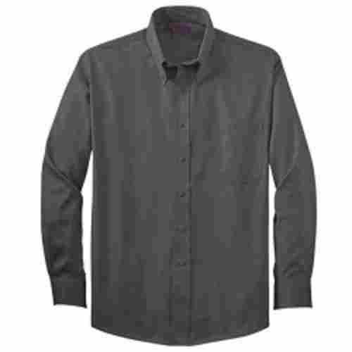 Stylish And Trendy Long Sleeved 100% Plain Cotton Featured Men'S Casual Shirt