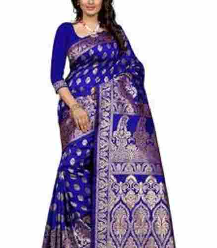 Ladies Ethnic Wear Zari Woven Banarasi Art Silk Saree With Unstitched Blouse