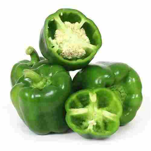 Organically Farmed Preserved Raw Fresh Peppery Flavour Green Capsicum, 1 Kg