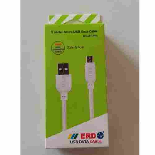 White Length 1 Meter Erd Current 2.4 Amp Micro Usb Data Cable