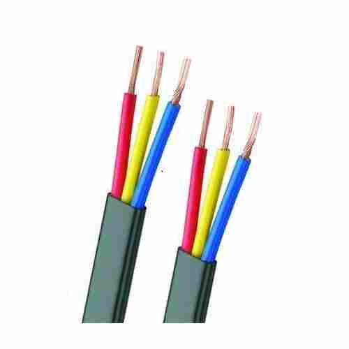100% Conductivity Rectangle Pvc Insulated Copper Three Core Sheathed Cable