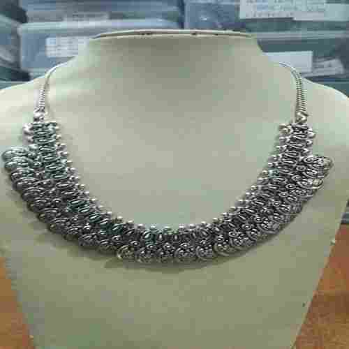 Woman Elegant Look Casual Wear Beautiful Design Silver Necklaces