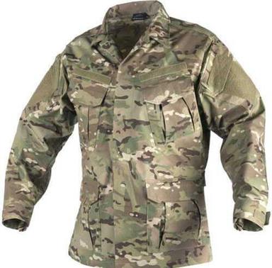 Men Full Sleeves Breathable Comfortable And Easy To Wear Brown Army Jacket  Filling Material: Polyester