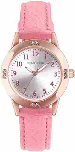 Women Adjustable And Trendy Elegant Looking Sleek Skin Friendly Pink Watch 