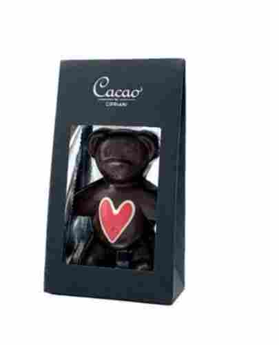 Smooth And Sweet Dark Brown Cocoa Flavor Teddy Bear Shape Chocolate Bar