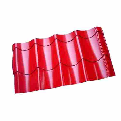 Light Weight Strong Durable Rectangular Rust Resistant Heavy Duty Red Steel Powder Coated Roofing Sheet