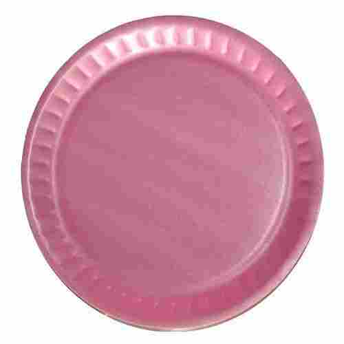 Eco Friendly Light Weight Easy To Use Round Plain Pink Disposable Plates