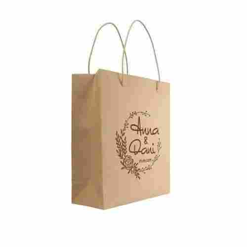 Lightweight Eco Friendly Disposable Diy Handmade Brown Printed Paper Bag