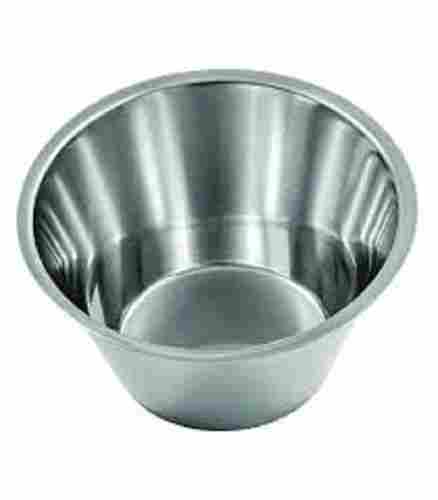 Ruggedly Constructed Scratch Resistant Simple Silver Stainless Steel Bowl 