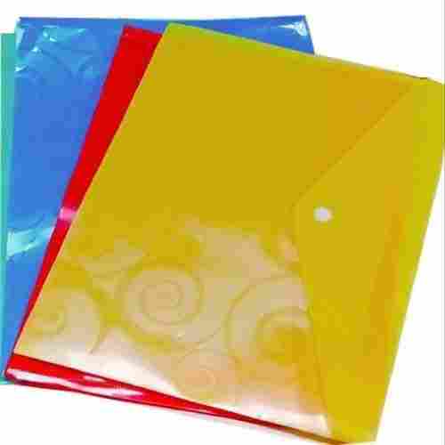 Lightweight Water Resistance Durable Rectangular Plain A4 Paper Button Multi Plastic File