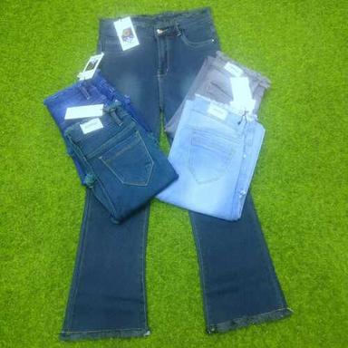 Light And Dark Blue Shade Comfortable Bell Bottom Denim Jeans For Ladies  Age Group: >16 Years