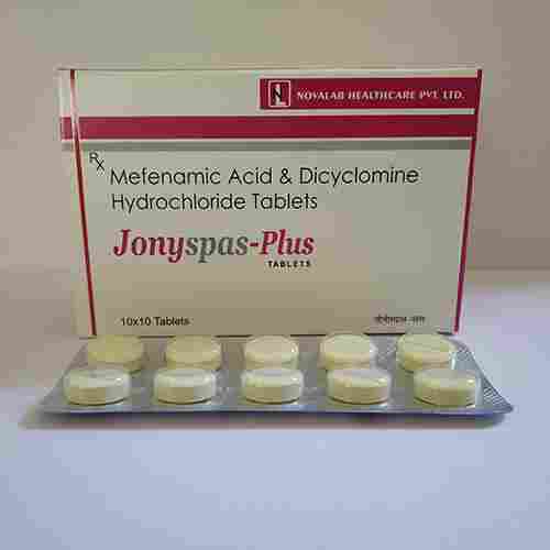 Mefenamic Acid And Dicyclomine Hydrochloride Tablets, 10x10 Tablet Pack 
