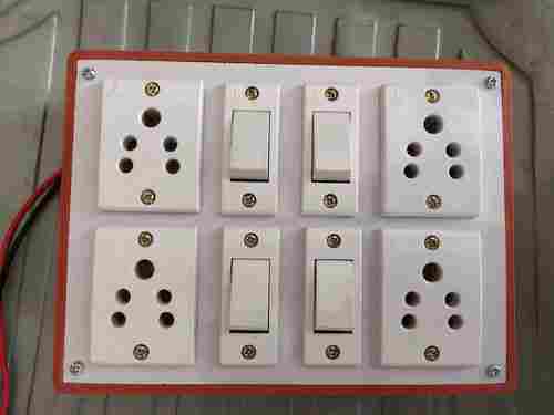 Strong Lightweight Durable And Long Lasting White Multi Socket Switch Board