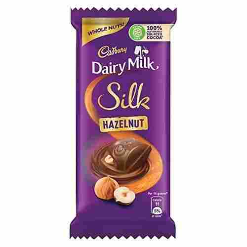 Sweet Nutty Crunch Smooth Cadbury Dairy Milk Silk Hazelnut Chocolate Bar, 143 G