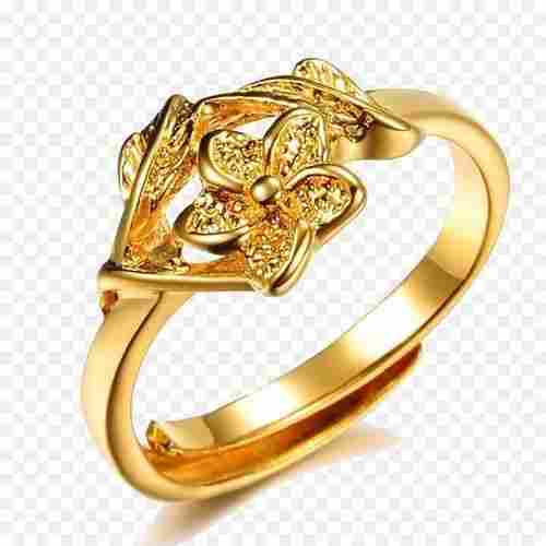 Women Elegant Look Lightweight Fancy Round Beautifully Designed Gold Ring