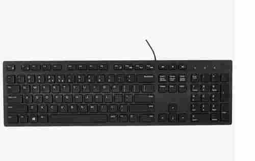 Black Plastic Material Rectangle Shape Dell Usb Wired Keyboard 