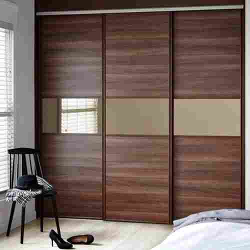 Termite Resistance Long Durable Three Shelves Wood Modern Sliding Door Wardrobes