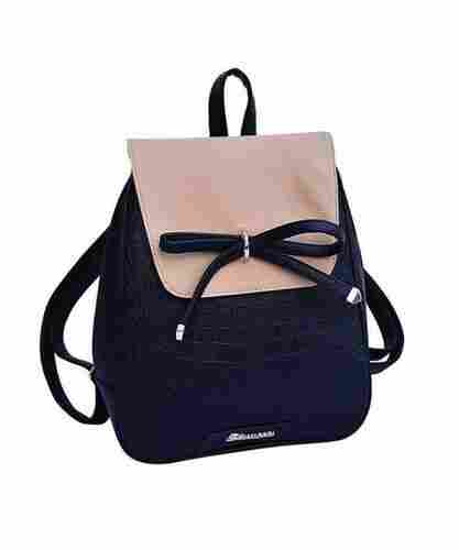 Ladies Beautiful Designs Comfortable Stylish Black And Pink Leather Bags
