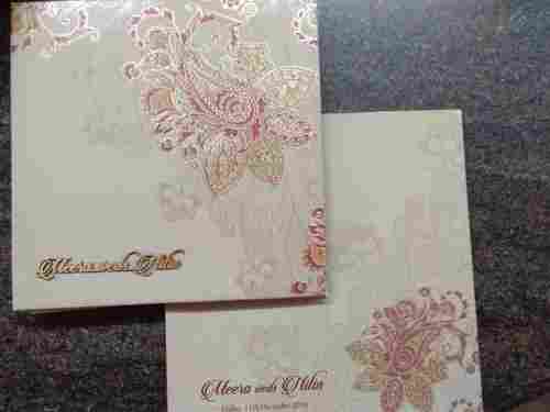 Elegant And Beautiful Multicolor Flower Printed Designer Wedding Cards