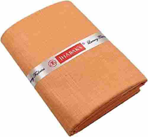 Skin Friendly Lightweight Comfortable Plain Orange Cotton Shirting Fabric