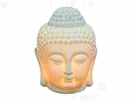 White Ceramic Buddha Head Led Lamp Battery Operated Aroma Diffuser 