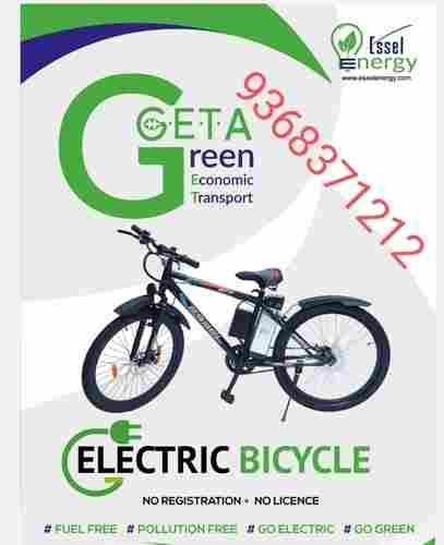 Black Color Electric Bicycle, Battery Mileage: 40 Km Per Charge, Age Group: 10-45