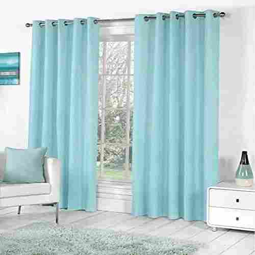 Sky Blue Light-Filtering Curtain Gracefully Frame The Door Bedroom Curtions