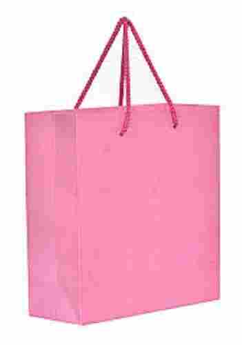 Light Weight And Easy To Carry Reusable Fashionable Pink Paper Carry Bag