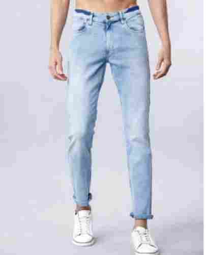 Comfortable And Washable Slim Fit Casual Wear Blue Men Demin Jeans