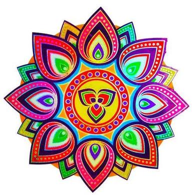 Multi Color Decorative Ready To Use Shining Waterproof And Multicolor Rangoli Stickers