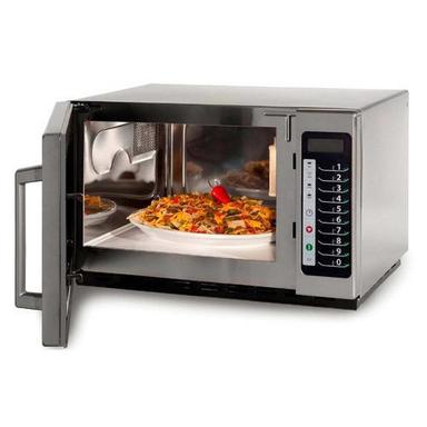 Silver Highly Efficient High Performance And Sufficient Sliver Stainless Steel Microwave Oven 