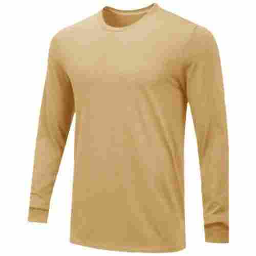 Sandal Breathable Round Neck Cotton Plain Long Sleeve T Shirt For Men