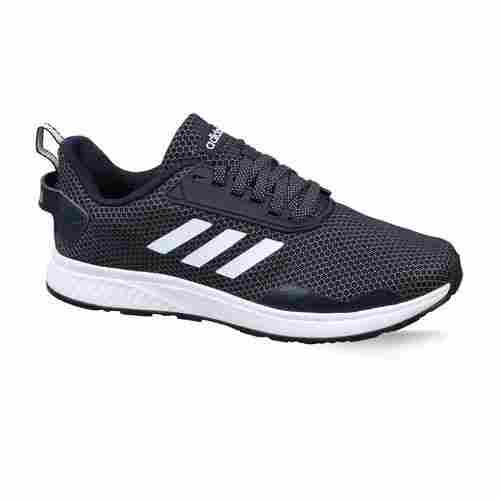 Comfortable Black With White Rubber 3 Stripes Design And Stylish Adidas Shoe For Men