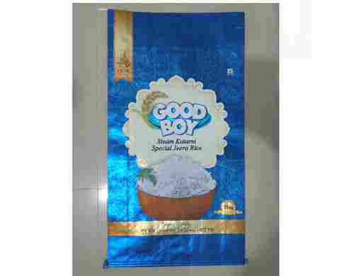 25 Kiligram Capacity Plastic Blue Printed Jeera Rice Packaging Bag 