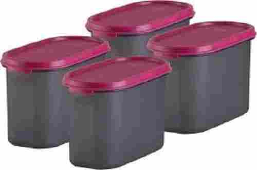 Black And red Square Plastic Container Food Storage Box