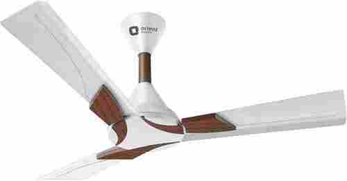White And Brown 1200 Mm Size 220 Voltage 450 Rpm Speed Orient Ceiling Fan