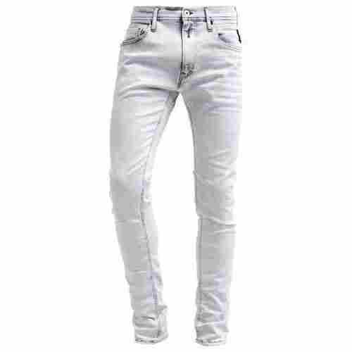 Men Beautiful Comfortable Durable Breathable Easy To Wear White Fit Jeans