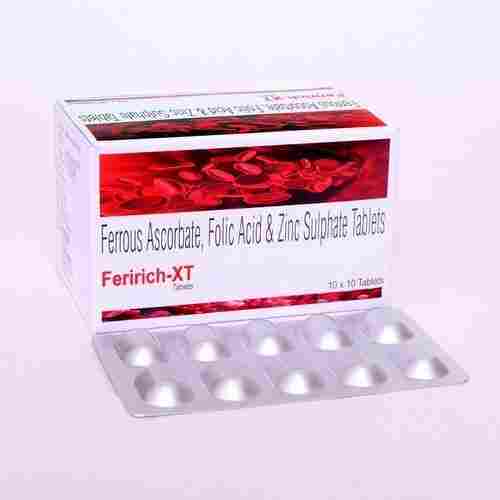 Ferrous Ascorbate Folic Acid And Zinc Sulphate Tablets