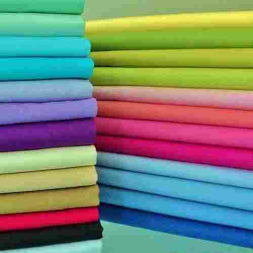 Plain Dyed Synthetic Dress Fabric For Making Ladies Garments