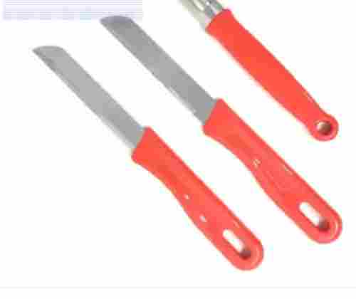 Plastic Handle Red And Silver Mirror Polished Finished Stainless Steel Knife