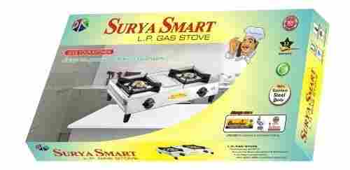 Silver Light Weight Rectangle Shape Surya 2 Burner Gas Stoves 