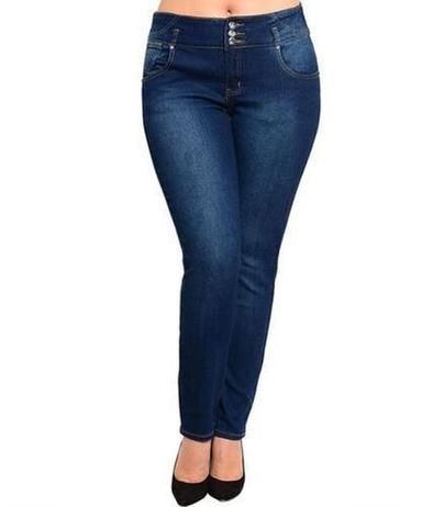 Breathable Women Blue Denim Jeans