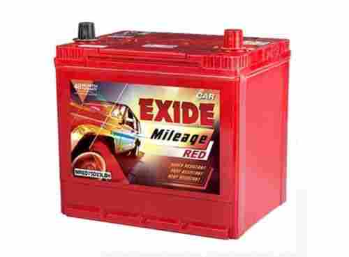 Red Rectangle Dry Charged Type 68 Ah Capacity Exide Automotive Battery 
