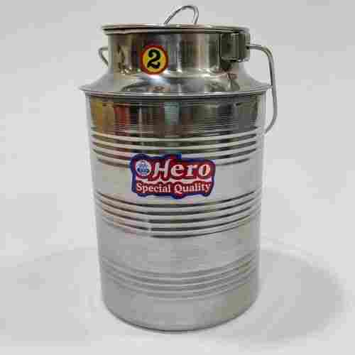 Silver Stainless Steel Milk Can